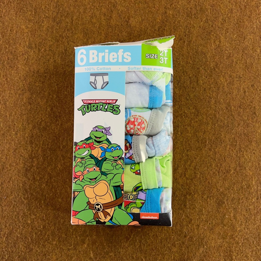 Nickelodeon Boys 2T-3T Multi-Color TMNT 6-Pack Briefs NWT